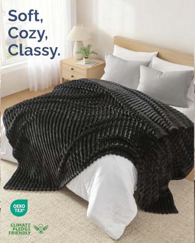 Super Soft Fleece Blanket Queen Size - Fleece Throw Blanket - 90x90