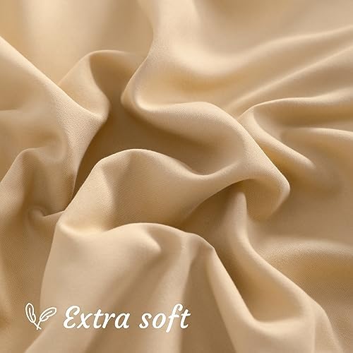 NTBAY King Microfiber Pillowcases, Set of 2, Light Taupe