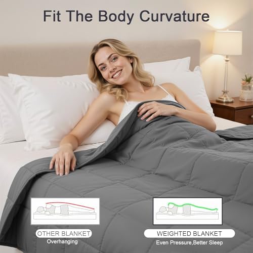 Weighted Blanket for Adults - Cooling Heavy Blanket for 110-130lbs
