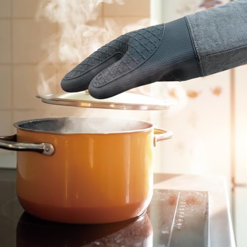 Microwave Silicone Oven Mitts one Pair, Kitchen Mitten Set