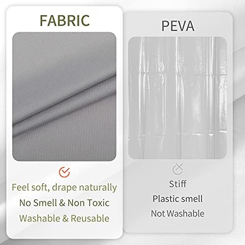 ALYVIA SPRING Waterproof Fabric Shower Curtain or Liner Gray, 72x72