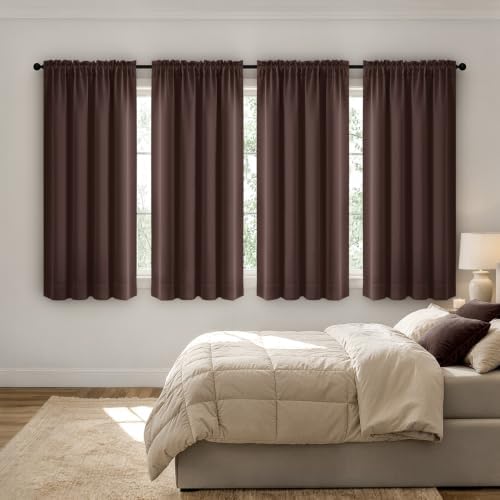 MIULEE Dark Brown Blackout Curtains 72 Inch Length for Bedroom 4