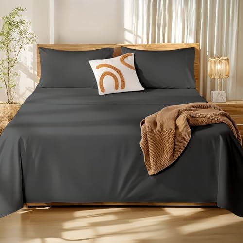 Cottington Lane 4 Piece King Size Sheet Set 78 x 80, Luxury Hotel