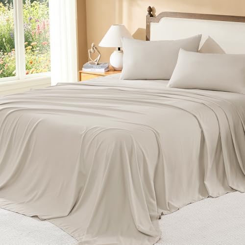 Litanika California King Comforter with Sheets, 7 Pieces Boho Bed Set