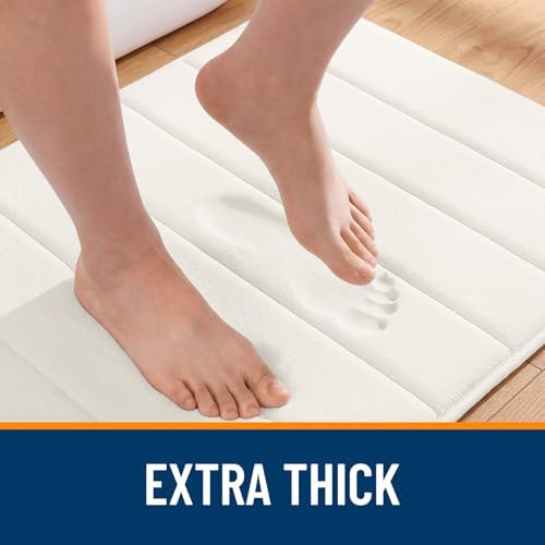 OLANLY Memory Foam Long Bathroom Rugs Runner 70x24, Super Soft