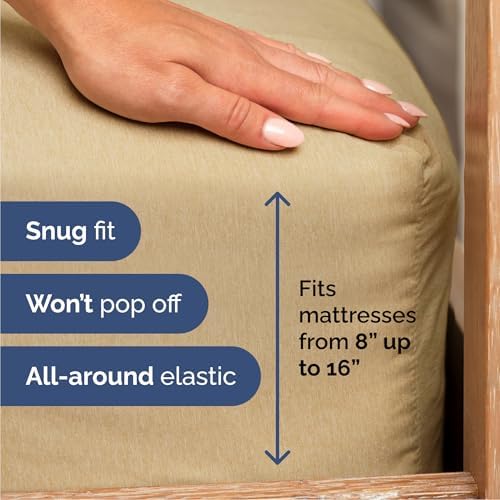 Queen Size 4 Piece Sheet Set - Breathable & Cooling Sheets - Heathered