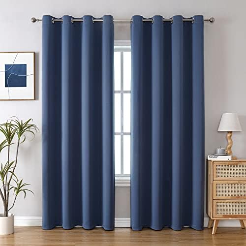 ChrisDowa Blackout Curtains for Bedroom and Living Room 120 Inches