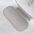 Laura Ashley Camilla 100% Cotton Oval Bath Mat with Crochet Border