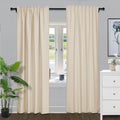 Fcosie 42" Wx108 L Rod Pocket Back Tab Blackout Curtains for Living