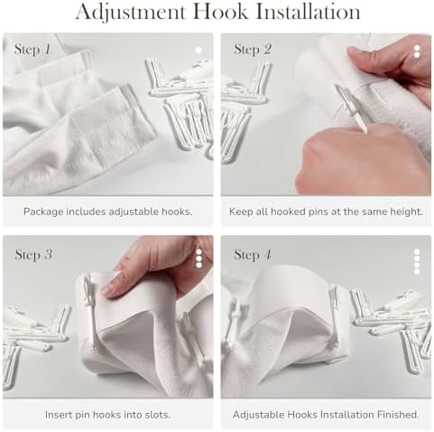 TWOPAGES Linen Tailor Pleat Room Darkening Window Curtain 108 inches