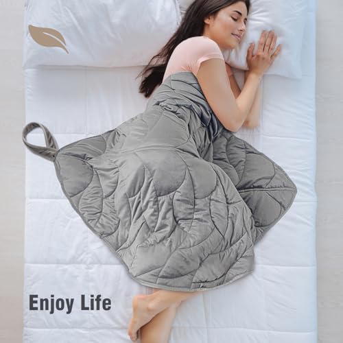 Weighted Lap Blanket 7 lbs 41" x 53"- Gifts for Mom Women Wife, Cozy