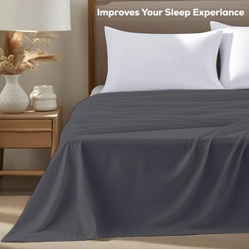 GOLD TEXTILES King Flat Sheet 6 Pack – Brushed Microfiber Top Sheets