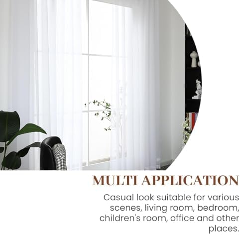 Dreaming Casa Rod Pocket Solid Sheer Curtains, White, 72" W x 84" L