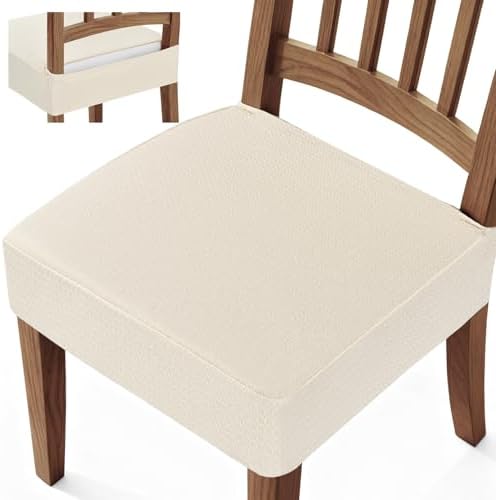 Songrey Waterproof Chair Covers for Dining Chairs, Set of 4, Beige