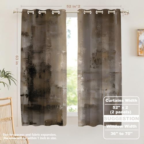 Blackout Curtains for Bedroom, Drapes Plastic Grommet Top Insulated