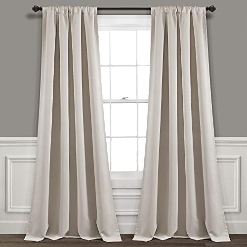Lush Decor Insulated Rod Pocket Room Darkening Window Curtain Panels