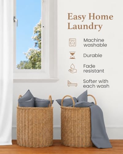 100% Egyptian Cotton Sheets King Size, 4 Piece, Slate Gray Sheets King