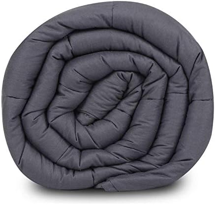 Nova Microdermabrasion Weighted Blanket (15 lbs, 48”x72” Grey) Cooling