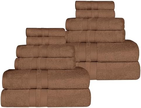SUPERIOR Ultra-Soft Cotton Towel Set, 4 Bath Towels, 4 Hand Towels, 4