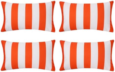 tiggell 4 Pack Waterproof Pillow Covers Outdoor Throw Pillowcases
