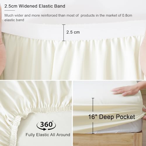 PHF Cooling Sheets Set Queen Size, Rayon Derived from Bamboo &