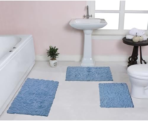 Home Weavers Modesto Collection 100% Cotton Tufted Bath Rugs, Extra