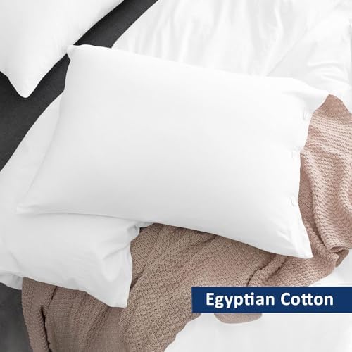 1 Piece Button Closure Duvet Cover Set with White Buttons, Soft & Easy