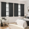 MIULEE Gray Blackout Curtains 63 Inch Length for Bedroom Set of 4