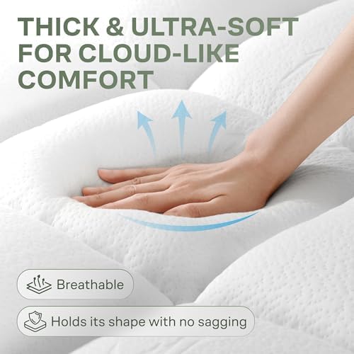 Extra-Thick Mattress Topper with 20" Deep Pocket - Queen Size