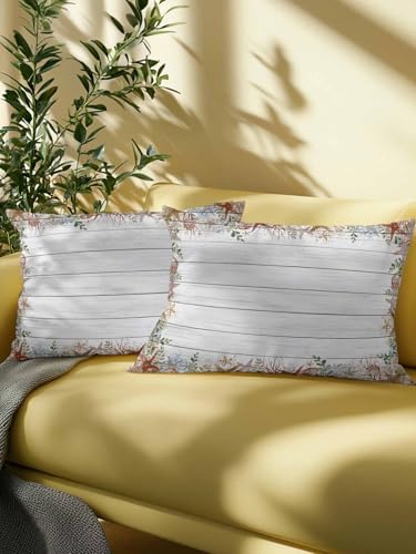 Outdoor Pillows Waterproof, Orange Coastal Starfish Bedding Throw