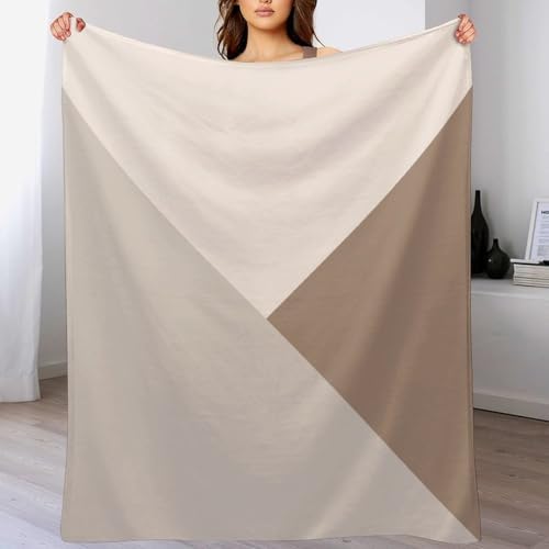 Plush Throw Blanket, Taupe Beige Cream Throws for Couch Sofa Bed Warm