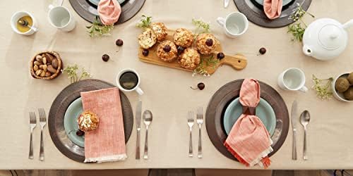 DII French Stripe Dining Table Collection Farmhouse Style Tablecloth