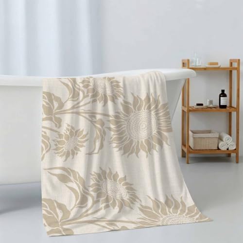 Bath Towels Set of 3 Sunflower Bath Towel Hand Towel Washcloth Soft