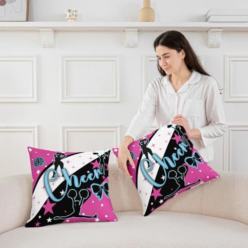 Cheerleading Throw Pillow Covers Set of 2 22 x 22-Inch Kids