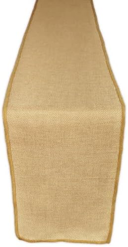6 x 108 Inch (Set of 6) Natural Brown Polyester Burlap Table Runner