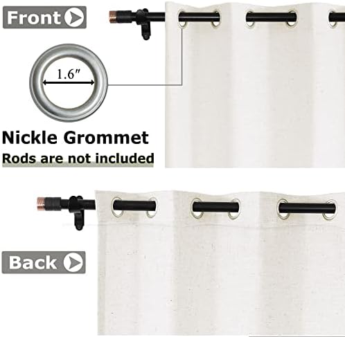 Frelement 108 Inches Extra Long Room Darkening Curtains for High