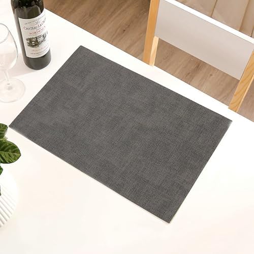 Set of 4 Dining Table Placemats Rectangle, 11.82 x 16.93 Inches PU
