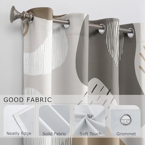 Abstract Blackout Curtains for Bedroom Living Room, Modern Abstract