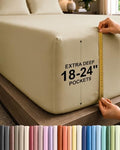 CGK Extra Deep Queen Single Fitted Sheet Only - Beige