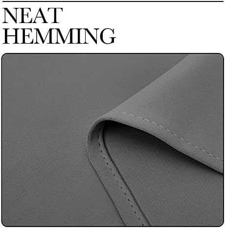 NICETOWN Grey Blackout Curtains 108 inches Long for Living Room, Pinch
