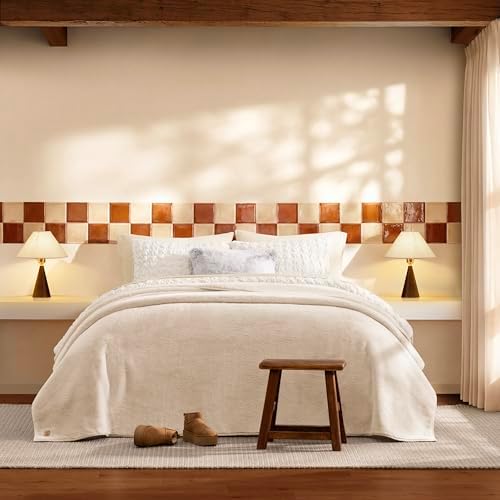 UGG Marcella King Faux Fur Bed Blanket, 110" x 92", Beige (Light Sand)