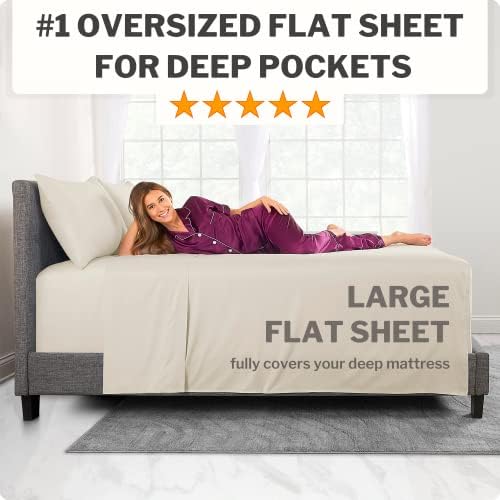 Extra Deep Pocket King Bed-Sheets – 4-Piece Includes: 18”-21” Inch