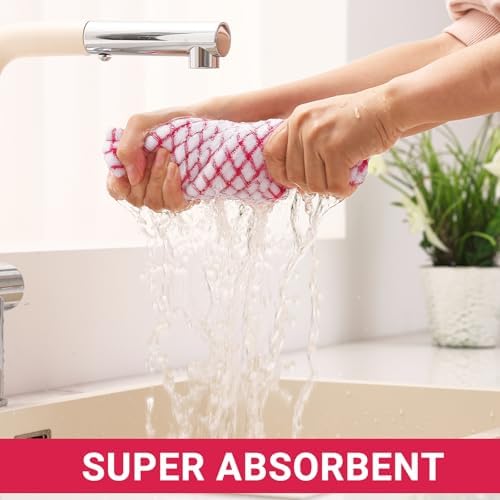 Homaxy 100% Cotton Waffle Weave Kitchen Dish Cloths