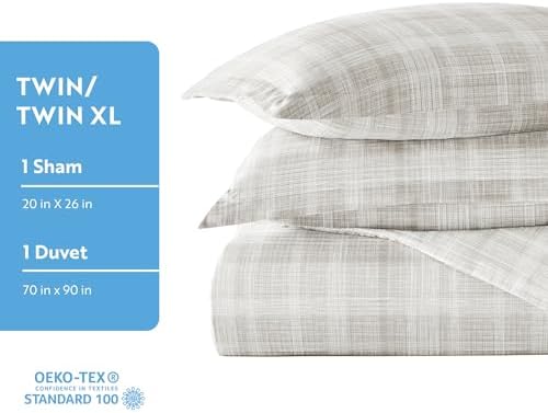 Linen Market Duvet Cover Queen (Gray) - Experience Hotel-Like Comfort