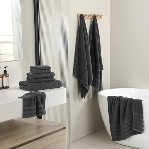16-Piece Bath Towels Set, 100% Cotton Thick Soft Highly Absorbent