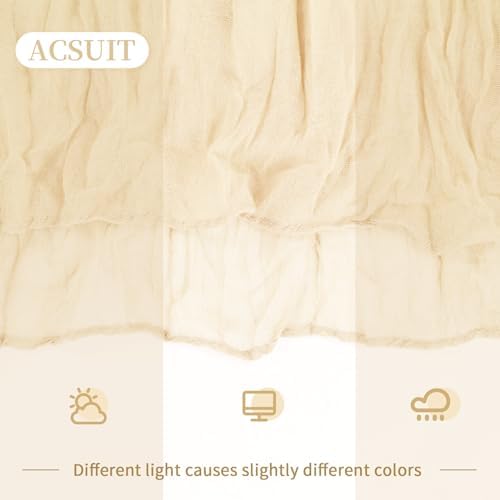 8 Pack Ivory Cheesecloth Table Runner 20 x 120 inch Gauze Table
