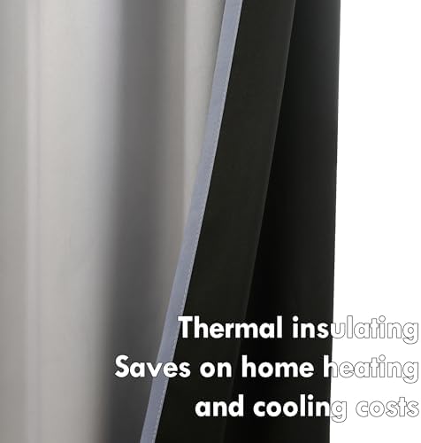 weesire Grey Omber Blackout Curtains, 52 x 96 Inch, Grommet, 2 Panels