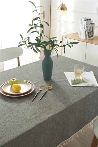 Gualiy Rectangle Table Clothes, Cotton Linen Table Cloth 70x70CM Solid