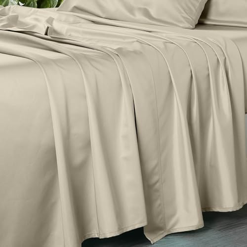 Oversized King/Cal King Flat Sheet, 1000TC Pure Cotton, Cut & Sewn in