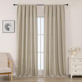 OWENIE Extra Linen Curtains for Bedroom Living Room 120 Inches Long 2